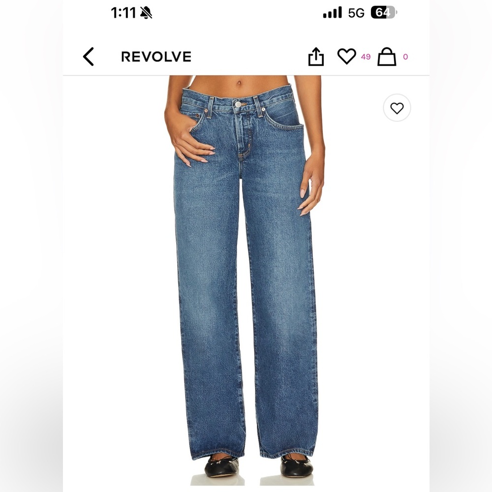 Agolde fusion low rise jeans size 28